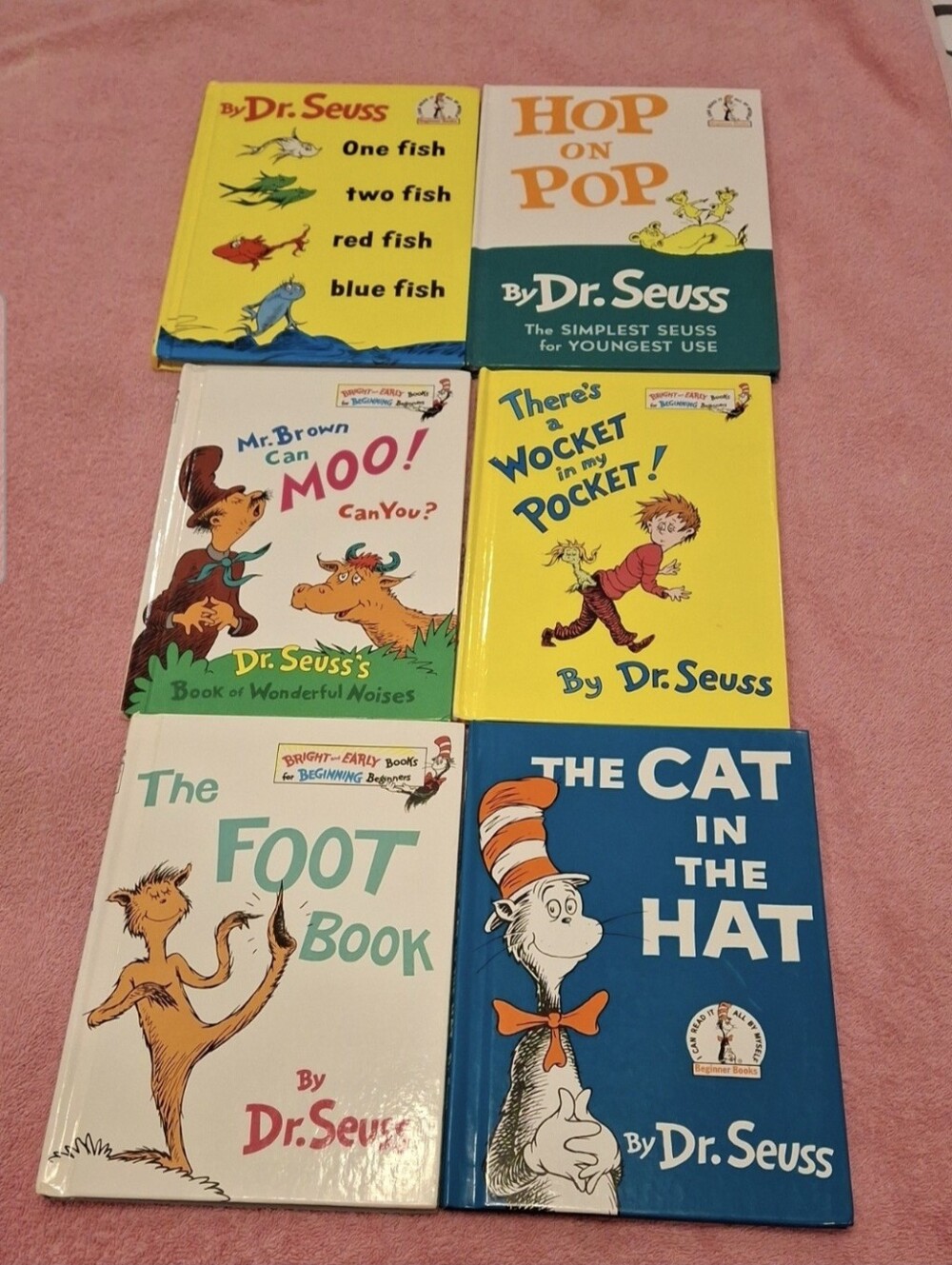 Dr. Seuss Bright Yellow, Blue, White & Teal Children's Book Lot